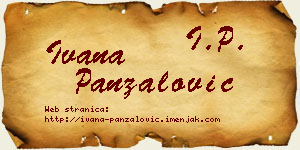Ivana Panzalović vizit kartica